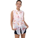 Butterfly T- Shirt Butterflies And Moths Pattern T- Shirt Sleeveless Chiffon Button Shirt View1