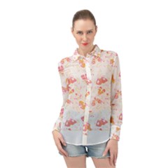 Butterfly T- Shirt Butterflies And Moths Pattern T- Shirt Long Sleeve Chiffon Shirt