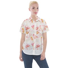 Butterfly T- Shirt Butterflies And Moths Pattern T- Shirt Women s Short Sleeve Pocket Shirt