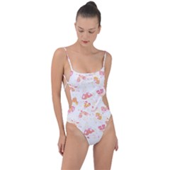 Butterfly T- Shirt Butterflies And Moths Pattern T- Shirt Tie Strap One Piece Swimsuit