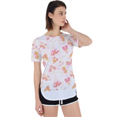 Butterfly T- Shirt Butterflies And Moths Pattern T- Shirt Perpetual Short Sleeve T-Shirt