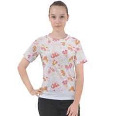 Butterfly T- Shirt Butterflies And Moths Pattern T- Shirt Women s Sport Raglan Tee