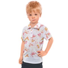 Butterfly T- Shirt Butterflies And Moths Pattern T- Shirt Kids  Polo Tee