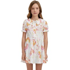 Butterfly T- Shirt Butterflies And Moths Pattern T- Shirt Kids  Sweet Collar Dress