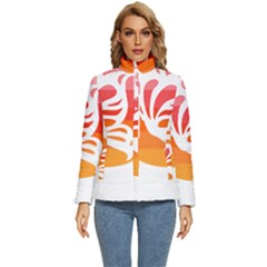 Butterfly T- Shirt Butterfly Orange Red Gradient T- Shirt Women s Puffer Bubble Jacket Coat by maxcute