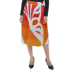 Butterfly T- Shirt Butterfly Orange Red Gradient T- Shirt Classic Velour Midi Skirt 