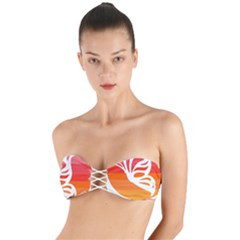 Butterfly T- Shirt Butterfly Orange Red Gradient T- Shirt Twist Bandeau Bikini Top by maxcute