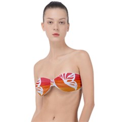 Butterfly T- Shirt Butterfly Orange Red Gradient T- Shirt Classic Bandeau Bikini Top  by maxcute