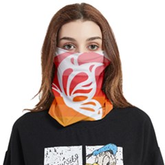 Butterfly T- Shirt Butterfly Orange Red Gradient T- Shirt Face Covering Bandana (two Sides)