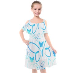 Butterfly T- Shirt Butterfly T- Shirt Kids  Cut Out Shoulders Chiffon Dress by maxcute