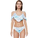 Butterfly T- Shirt Butterfly T- Shirt Ruffle Edge Tie Up Bikini Set	 View1