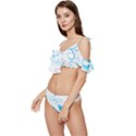 Butterfly T- Shirt Butterfly T- Shirt Ruffle Edge Tie Up Bikini Set	 View2