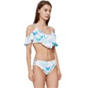 Butterfly T- Shirt Butterfly T- Shirt Ruffle Edge Tie Up Bikini Set	 View3