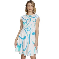 Butterfly T- Shirt Butterfly T- Shirt Cap Sleeve High Waist Dress