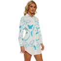 Butterfly T- Shirt Butterfly T- Shirt Womens Long Sleeve Shirt Dress View3