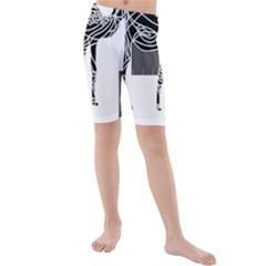 Camel Art T- Shirtcamel T- Shirt (7) Kids  Mid Length Swim Shorts