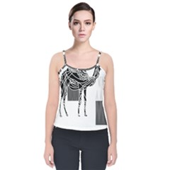 Camel Art T- Shirtcamel T- Shirt (7) Velvet Spaghetti Strap Top by maxcute