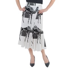 Camel Art T- Shirtcamel T- Shirt (7) Midi Mermaid Skirt by maxcute