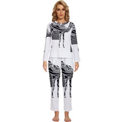 Camel Art T- Shirtcamel T- Shirt (7) Womens  Long Sleeve Lightweight Pajamas Set