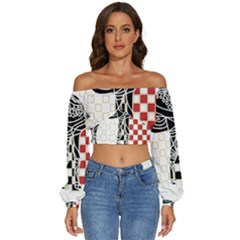 Camel Art T- Shirtcamel T- Shirt (9) Long Sleeve Crinkled Weave Crop Top