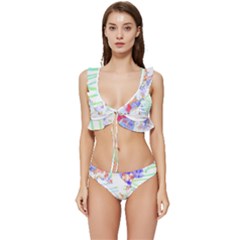 Camel Art T- Shirtcamel T- Shirt Low Cut Ruffle Edge Bikini Set