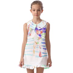 Camel Art T- Shirtcamel T- Shirt Kids  Pilgrim Collar Ruffle Hem Dress