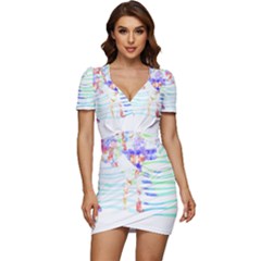 Camel Art T- Shirtcamel T- Shirt Low Cut Cap Sleeve Mini Dress