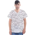 Cat Apparel T- Shirt Cute Cat Pattern For Cat Lovers T- Shirt Men s V-Neck Scrub Top View1