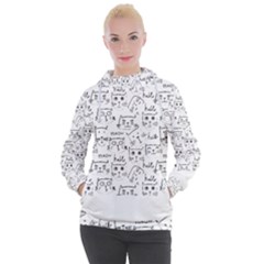 Cat Apparel T- Shirt Cute Cat Pattern For Cat Lovers T- Shirt Women s Hooded Pullover by maxcute