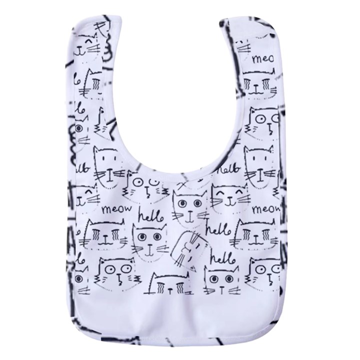 Cat Apparel T- Shirt Cute Cat Pattern For Cat Lovers T- Shirt Baby Bib