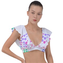 Cat Lover Gifts T- Shirtcat T- Shirt (2) Plunge Frill Sleeve Bikini Top