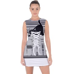 Cat Lover Gifts T- Shirtcat T- Shirt (3) Lace Up Front Bodycon Dress by maxcute