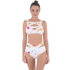 Cat Pattern T- Shirt Pattern Of Cats Playing With Toys T- Shirt Bandaged Up Bikini Set  by maxcute