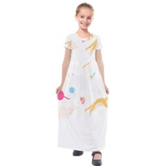 Cat Pattern T- Shirt Pattern Of Cats Playing With Toys T- Shirt Kids  Short Sleeve Maxi Dress by maxcute