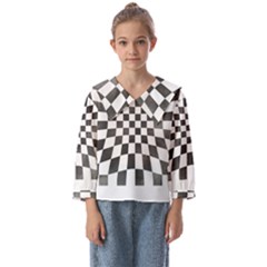 Checkerboard T- Shirt Watercolor Psychedelic Checkerboard T- Shirt Kids  Sailor Shirt