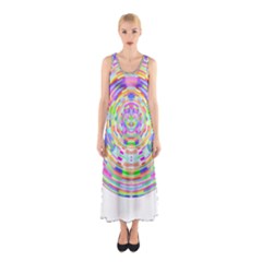 Circle T- Shirt Colourful Abstract Circle Design T- Shirt Sleeveless Maxi Dress by maxcute