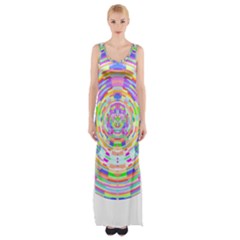 Circle T- Shirt Colourful Abstract Circle Design T- Shirt Thigh Split Maxi Dress by maxcute