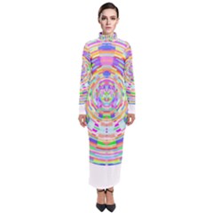 Circle T- Shirt Colourful Abstract Circle Design T- Shirt Turtleneck Maxi Dress by maxcute