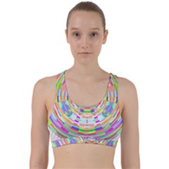 Circle T- Shirt Colourful Abstract Circle Design T- Shirt Back Weave Sports Bra by maxcute