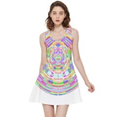 Circle T- Shirt Colourful Abstract Circle Design T- Shirt Inside Out Reversible Sleeveless Dress by maxcute