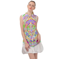 Circle T- Shirt Colourful Abstract Circle Design T- Shirt Sleeveless Shirt Dress by maxcute