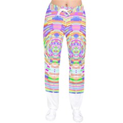 Circle T- Shirt Colourful Abstract Circle Design T- Shirt Women Velvet Drawstring Pants by maxcute