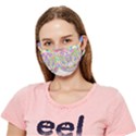 Circle T- Shirt Colourful Abstract Circle Design T- Shirt Crease Cloth Face Mask (Adult) View1