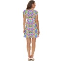 Circle T- Shirt Colourful Abstract Circle Design T- Shirt Short Sleeve Tiered Mini Dress View4