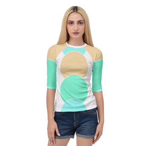 Circle T- Shirt Geo Metric Hues T- Shirt Quarter Sleeve Raglan Tee by maxcute