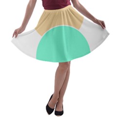 Circle T- Shirt Geo Metric Hues T- Shirt A-line Skater Skirt