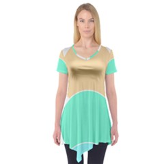 Circle T- Shirt Geo Metric Hues T- Shirt Short Sleeve Tunic 