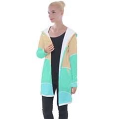 Circle T- Shirt Geo Metric Hues T- Shirt Longline Hooded Cardigan