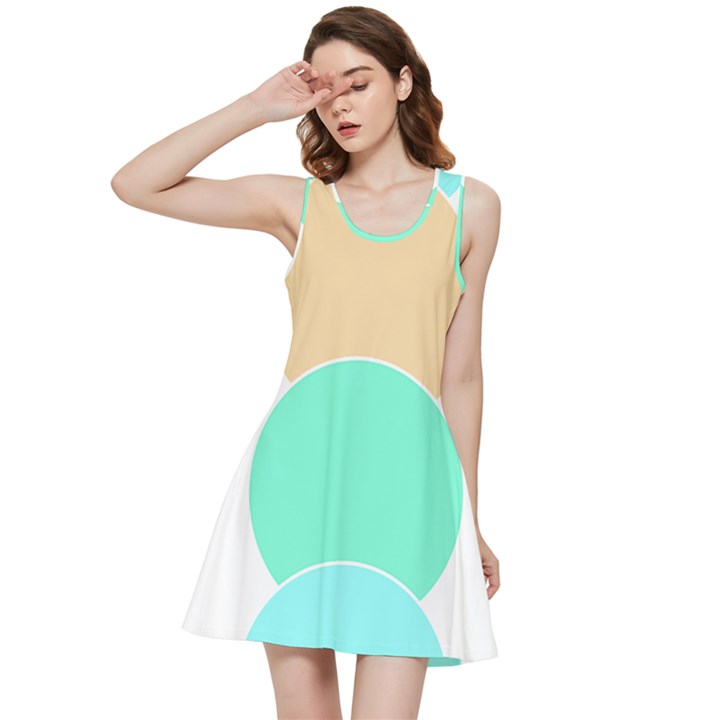 Circle T- Shirt Geo Metric Hues T- Shirt Inside Out Racerback Dress