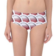 Circles Pattern T- Shirt Red Circles Pattern T- Shirt Mid-waist Bikini Bottoms by maxcute